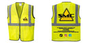 Custom Lightweight High Visibility Yellow Tampa Mesh Vest