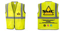 Custom Lightweight High Visibility Yellow Tampa Mesh Vest