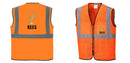 Custom Lightweight High Visibility ORANGE Tampa Mesh Vest