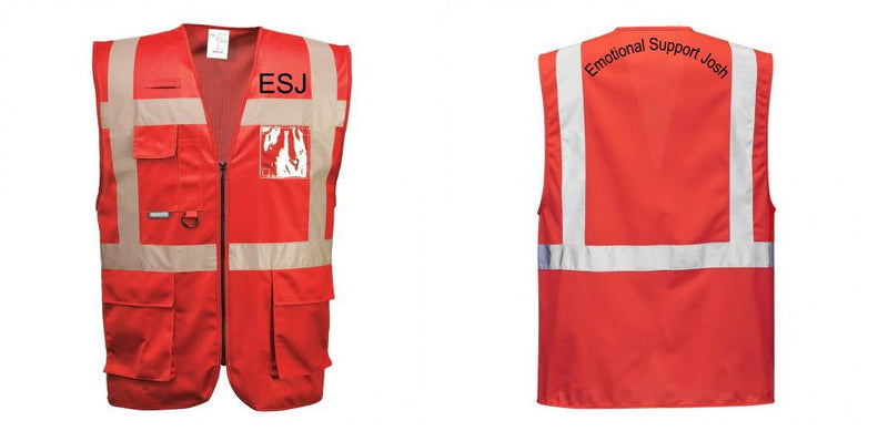 Custom RED Professional Executive Style Safety Vest