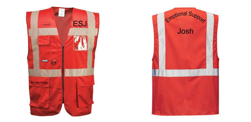 Custom RED Professional Executive Style Safety Vest