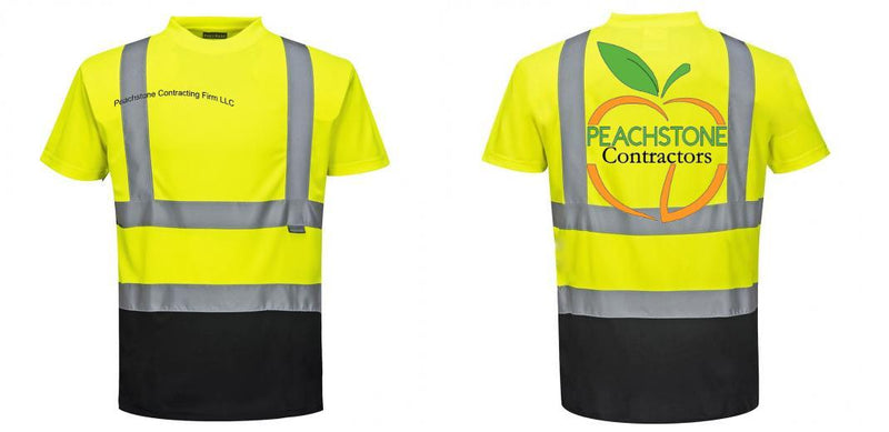 Custom Class 2 Safety T-Shirt Two Tone With Black Bottom