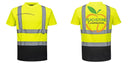 Custom Class 2 Safety T-Shirt Two Tone With Black Bottom