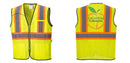 Custom Yellow Mesh Class 2 Reflective Safety Vest with Pockets