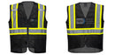 Custom Black Safety Vest Reflective High Visibility with Pockets