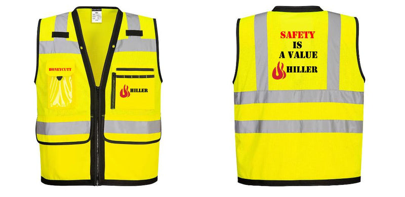 Custom Heavy Duty Hi-Vis Surveyor Vest