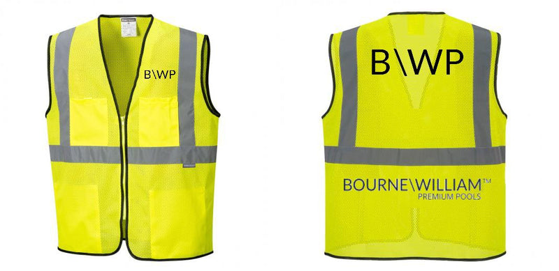 Custom Lightweight High Visibility Yellow Tampa Mesh Vest