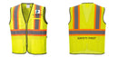 Custom Yellow Mesh Class 2 Reflective Safety Vest with Pockets
