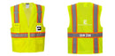 Custom Yellow Class 2 Safety Vest with Cooling Mesh Back