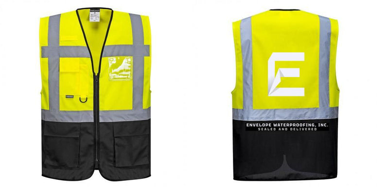 Custom Warsaw Yellow and Black Professional Style Safety Vest