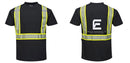 Custom Enhanced Safety Black Short Sleeved Work T-Shirt