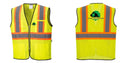 Custom Yellow Mesh Class 2 Reflective Safety Vest with Pockets