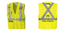 Custom Hi-Vis YELLOW Mesh X Back Executive Vest