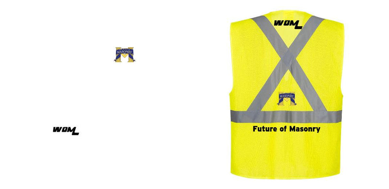 Custom Hi-Vis YELLOW Mesh X Back Executive Vest