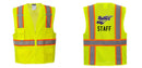 Custom Yellow Class 2 Safety Vest with Cooling Mesh Back