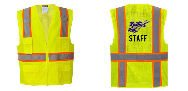 Custom Yellow Class 2 Safety Vest with Cooling Mesh Back