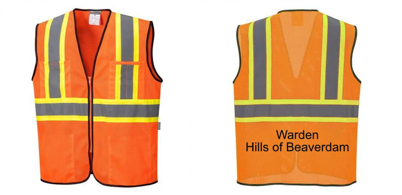 Custom Yellow Mesh Class 2 Reflective Safety Vest with Pockets