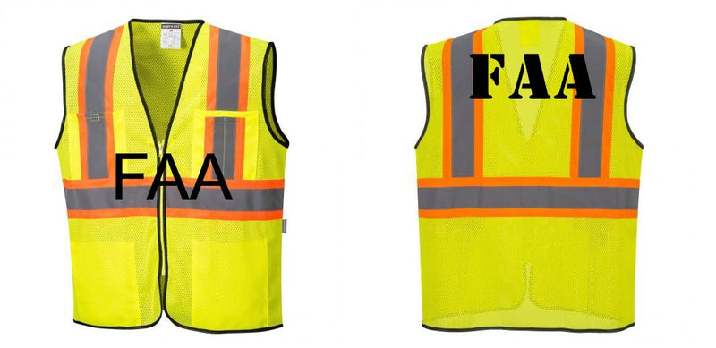 Custom Yellow Mesh Class 2 Reflective Safety Vest with Pockets