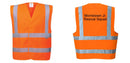 Custom Hi-Vis ORANGE Class 2 Reflective Safety Vest