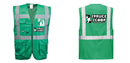 Custom GREEN Professional Executive Style Safety Vest