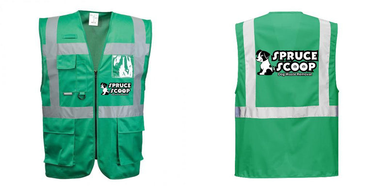 Custom GREEN Professional Executive Style Safety Vest