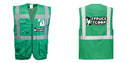 Custom GREEN Professional Executive Style Safety Vest