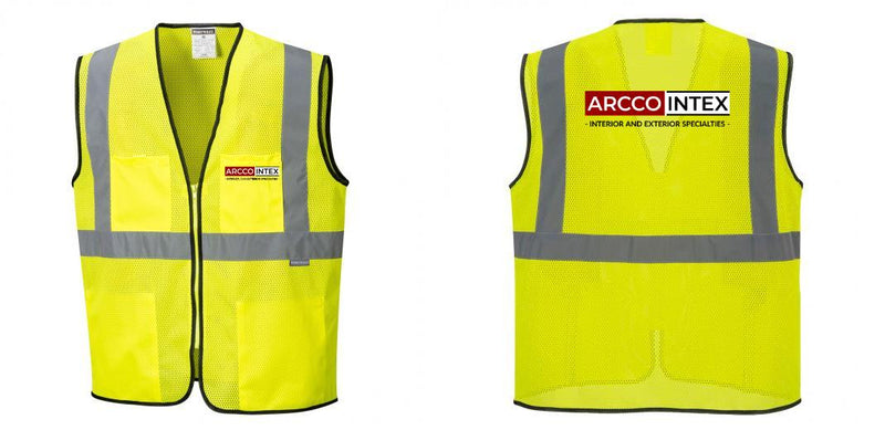 Custom Lightweight High Visibility Yellow Tampa Mesh Vest