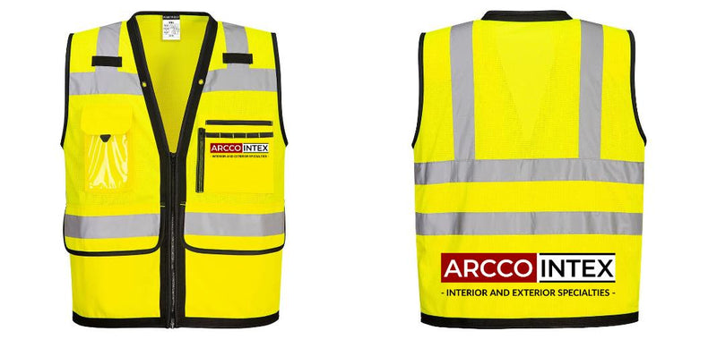 Custom Heavy Duty Hi-Vis Surveyor Vest