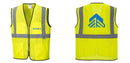 Custom Lightweight High Visibility Yellow Tampa Mesh Vest