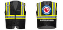 Custom Black Safety Vest Reflective High Visibility with Pockets