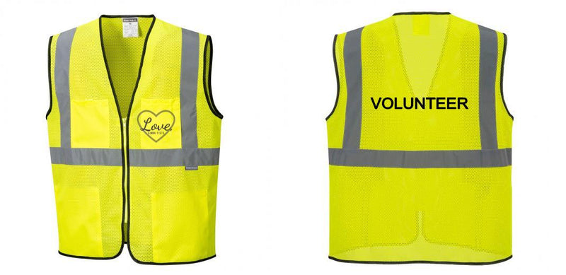 Custom Lightweight High Visibility Yellow Tampa Mesh Vest