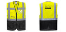 Custom Warsaw Yellow and Black Professional Style Safety Vest