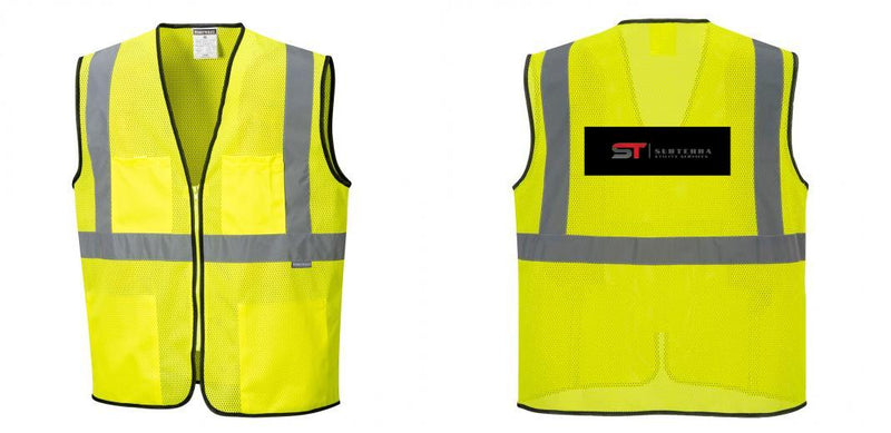 Custom Lightweight High Visibility Yellow Tampa Mesh Vest