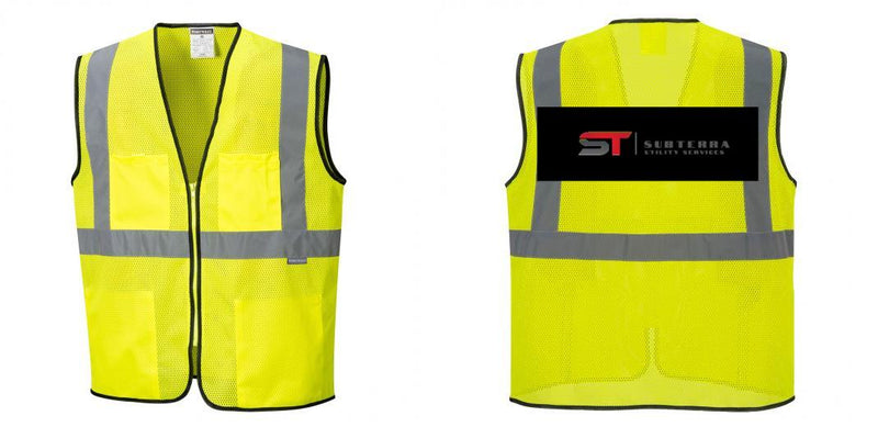 Custom Lightweight High Visibility Yellow Tampa Mesh Vest