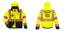 Custom High Visibility Class 3 Yellow/Black Winter Bomber Jacket