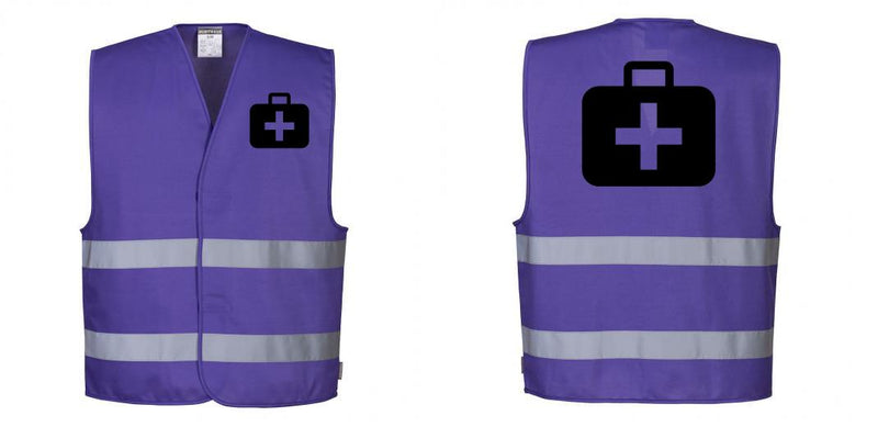 Custom PURPLE Work and Event Style Safety Reflective Vest