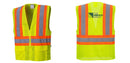 Custom Contrast High Visibility Full Mesh Yellow Safety Vest