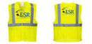 Custom Breakaway Class 2 Yellow Safety Vest Hi-Vis Reflective Breathable Mesh