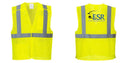 Custom Breakaway Class 2 Yellow Safety Vest Hi-Vis Reflective Breathable Mesh