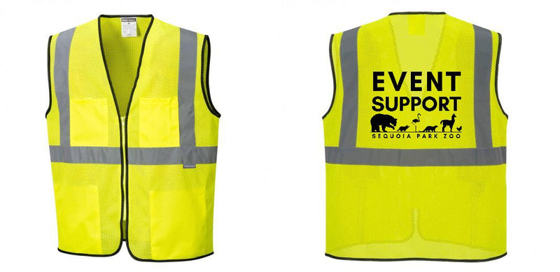 Custom Lightweight High Visibility Yellow Tampa Mesh Vest