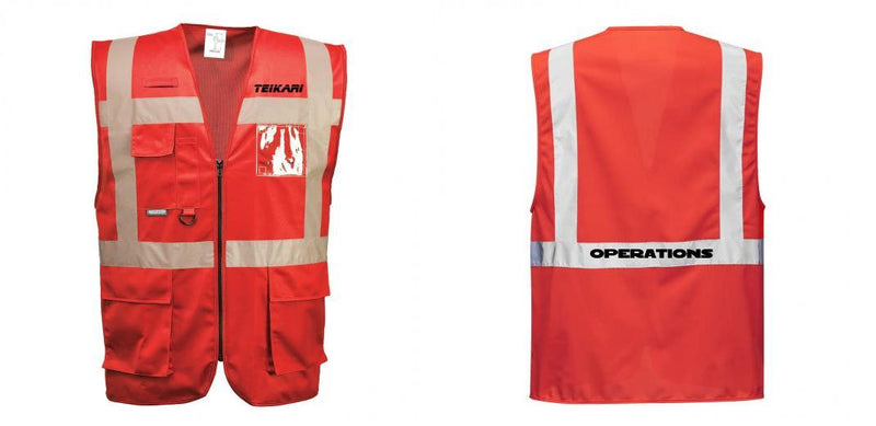 Custom RED Professional Executive Style Safety Vest