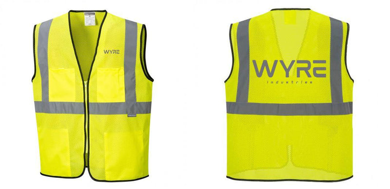 Custom Lightweight High Visibility Yellow Tampa Mesh Vest