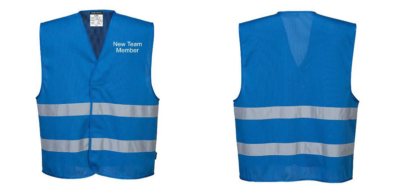 Custom Royal Blue MeshAir Reflective Events Safety Vest