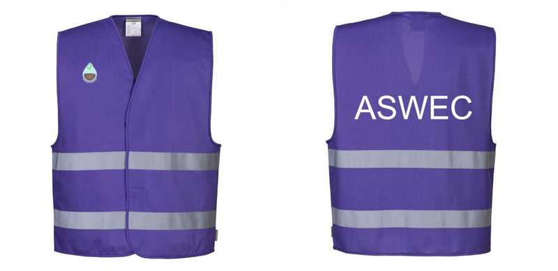 Custom PURPLE Work and Event Style Safety Reflective Vest