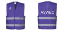Custom PURPLE Work and Event Style Safety Reflective Vest