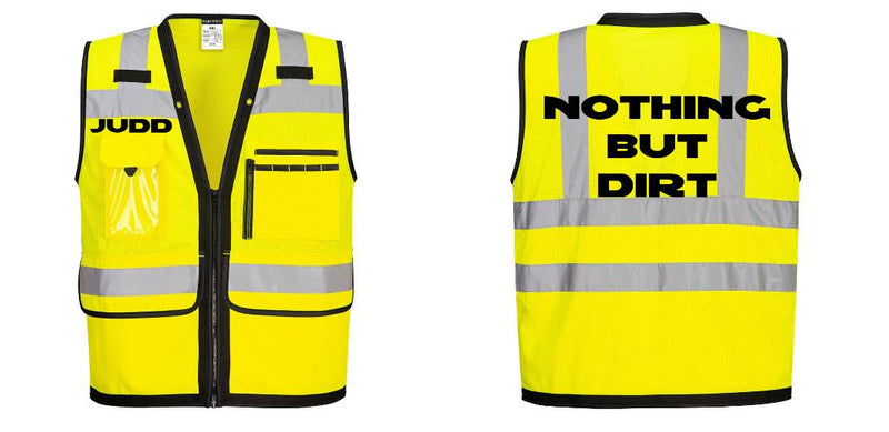 Custom Heavy Duty Hi-Vis Surveyor Vest