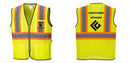 Custom Yellow Mesh Class 2 Reflective Safety Vest with Pockets