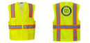 Custom Yellow Class 2 Safety Vest with Cooling Mesh Back