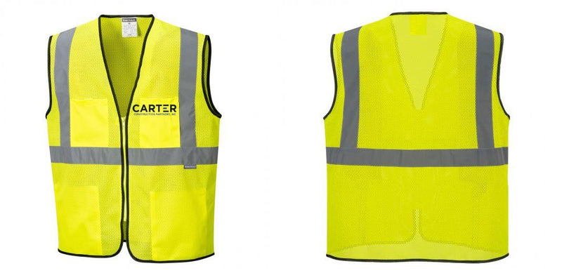 Custom Lightweight High Visibility Yellow Tampa Mesh Vest