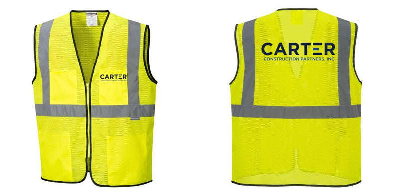 Custom Lightweight High Visibility Yellow Tampa Mesh Vest